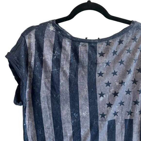 NWT Zara Flag America Stripped Stars Tee Shirt Size M - Picture 4 of 8